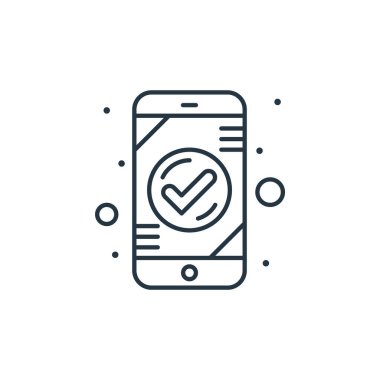 vektör simgesini kontrol et. Düzenlenebilir felci kontrol et. Web ve mobil uygulamalarda, logoda, yazıcı ortamında kullanım için doğrusal sembolü kontrol et. İnce çizgili çizim. Vektör izole çizimi.