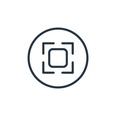 Kamera vektör simgesi. Kamera düzenlenebilir vuruş. Web ve mobil uygulamalarda kullanmak için kamera doğrusal sembolü, logo, yazdırma medyası. İnce çizgili çizim. Vektör izole çizimi.