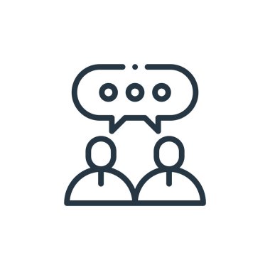 Mesaj vektör simgesi. Mesaj değiştirilebilir felç. ileti lineer sembolü web ve mobil uygulamalarda, logoda, yazdırma ortamında kullanılır. İnce çizgili çizim. Vektör izole çizimi.