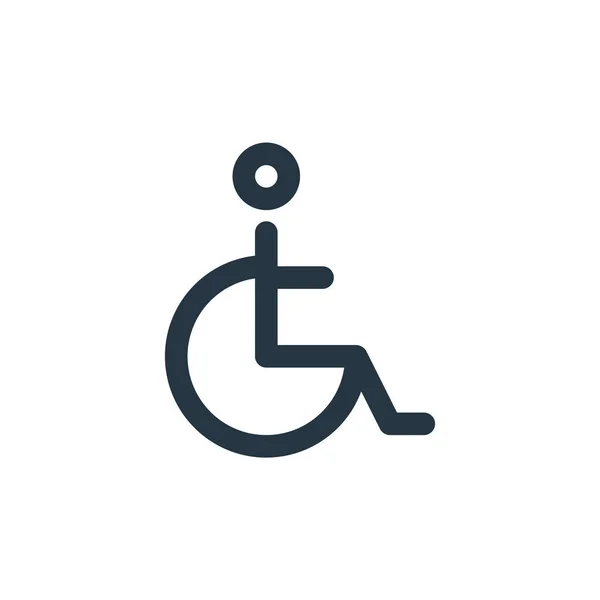 Disability Vector Icon Disability Editable Stroke Disability Linear Symbol Use — Stock Vector