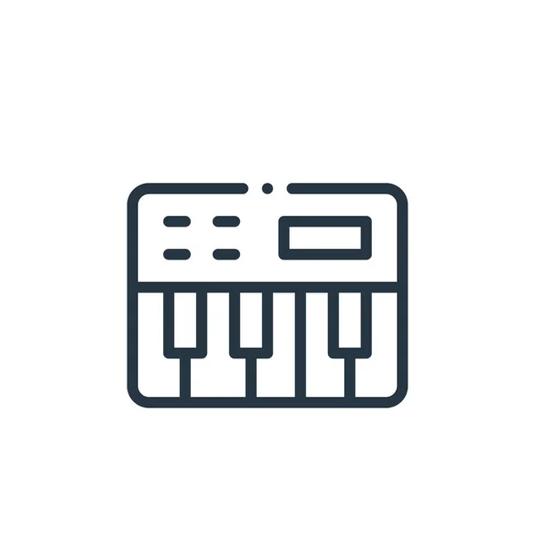 钢琴键盘矢量图标 钢琴键盘可编辑敲击 钢琴键盘线形符号 用于网络和移动应用程序 印刷媒体 细线图解 矢量孤立轮廓图 — 图库矢量图片