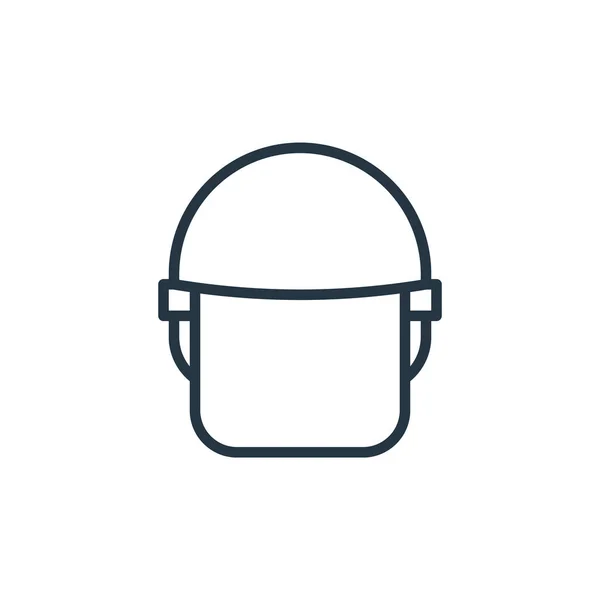 警察のヘルメット ベクトル アイコン 警察のヘルメット編集可能な脳卒中 警察は ウェブやモバイルアプリ 印刷メディアで使用するための線形シンボルをヘルメット 細い線のイラスト ベクトル絶縁外形図面 — ストックベクタ