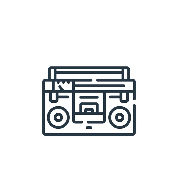 Boombox Vector Icon Boombox Editable Stroke Boombox Linear Symbol Use — Stock Vector