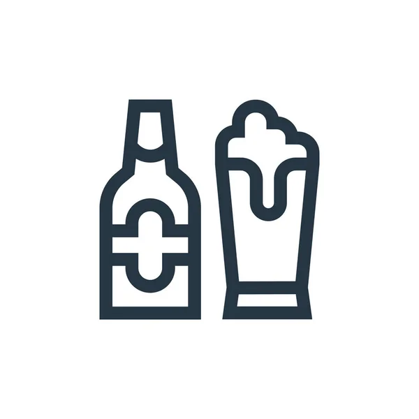 Bier Vector Icoon Bier Bewerkbare Beroerte Bier Lineair Symbool Voor — Stockvector