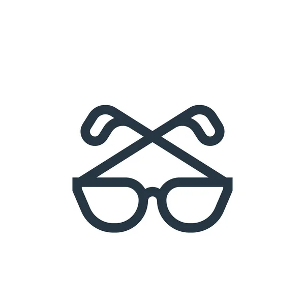 メガネベクトルのアイコン 眼鏡編集可能ストローク Webおよびモバイルアプリ 印刷メディアで使用するためのメガネ線形シンボル 細い線のイラスト ベクトル絶縁外形図面 — ストックベクタ