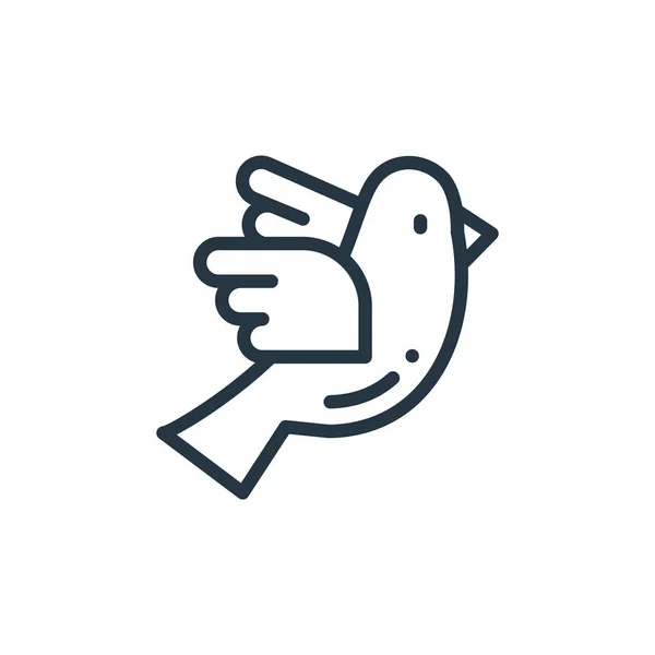 Ikona Wektora Gołębia Gołąb Edytowalny Udar Gołąb Liniowy Symbol Stosowania — Wektor stockowy