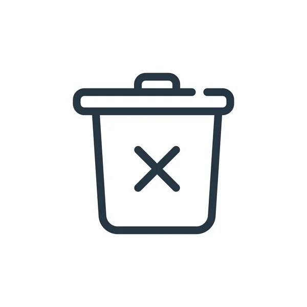 Trash Bin Vector Icon Trash Bin Editable Stroke Trash Bin — Stock Vector