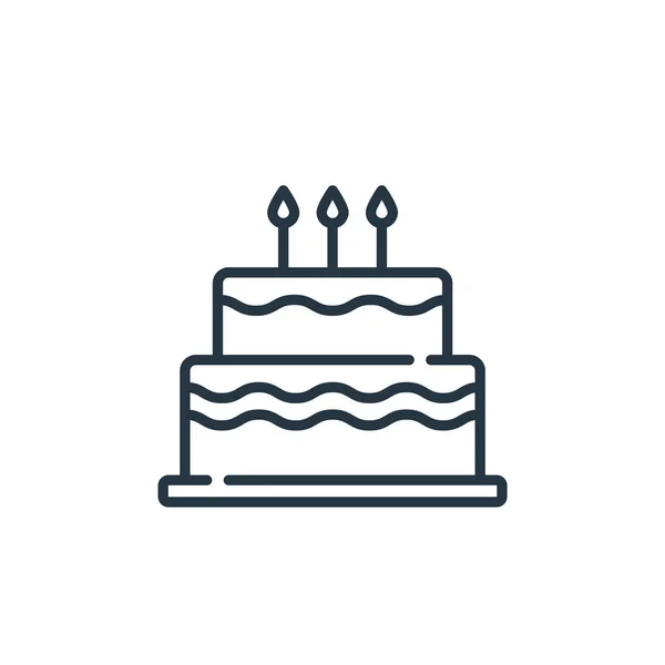 Kuchen Vektor Symbol Kuchen Editierbar Streich Kuchen Lineares Symbol Für — Stockvektor