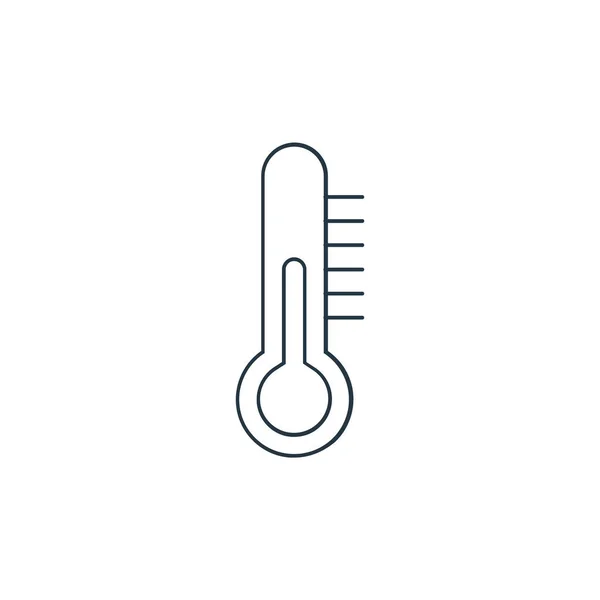 Icône Vecteur Thermomètre Coup Modifiable Thermomètre Thermomètre Symbole Linéaire Pour — Image vectorielle