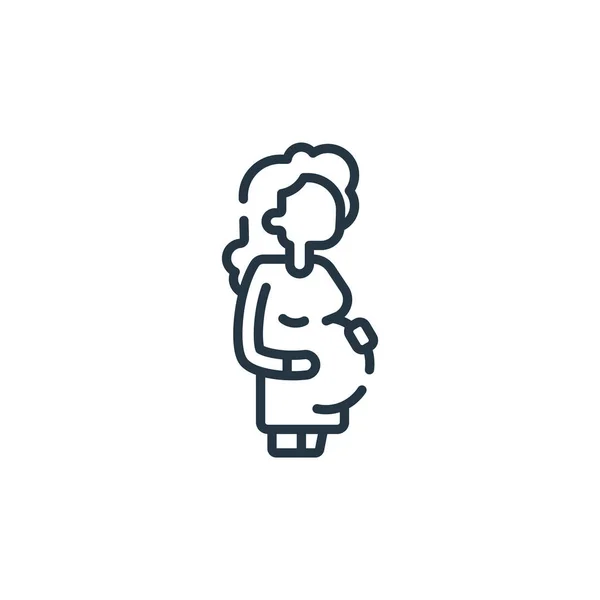 Pregnancy Vector Icon Pregnancy Editable Stroke Pregnancy Linear Symbol Use — Stock Vector