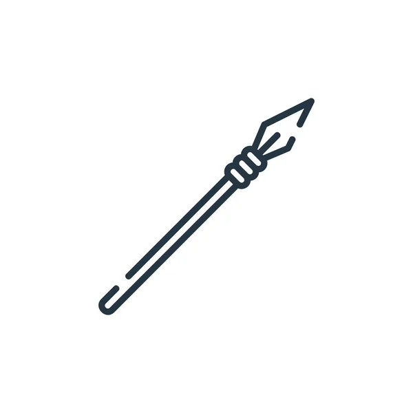 Иконка Вектора Копья Редактируемый Удар Лэнса Lance Linear Symbol Use — стоковый вектор