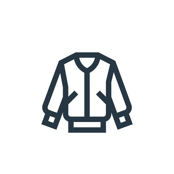 夹克矢量图标 夹克可编辑的中风 夹克衫线形符号 用于网络和移动应用程序 印刷媒体 细线图解 矢量孤立轮廓图 — 图库矢量图片