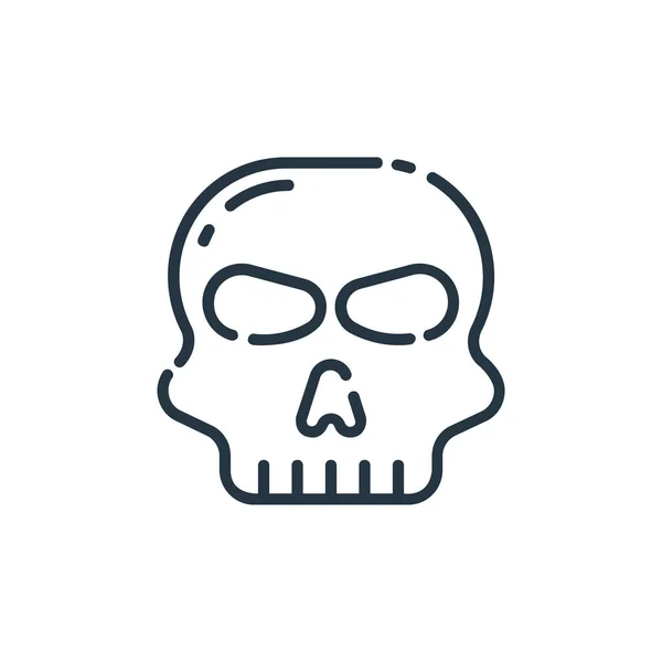 Skull Vector Icon Skull Editable Stroke Skull Linear Symbol Use — Stock Vector