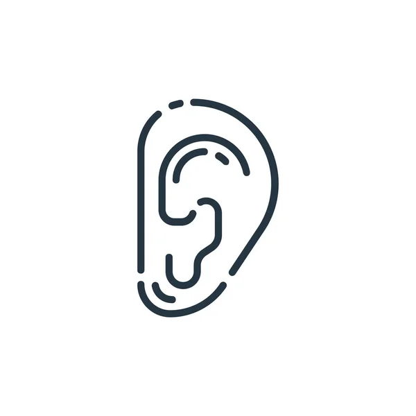 Εικονίδιο Διανύσματος Ακοής Ακρόαση Επεξεργάσιμο Εγκεφαλικό Επεισόδιο Γραμμικό Σύμβολο Ακοής — Διανυσματικό Αρχείο
