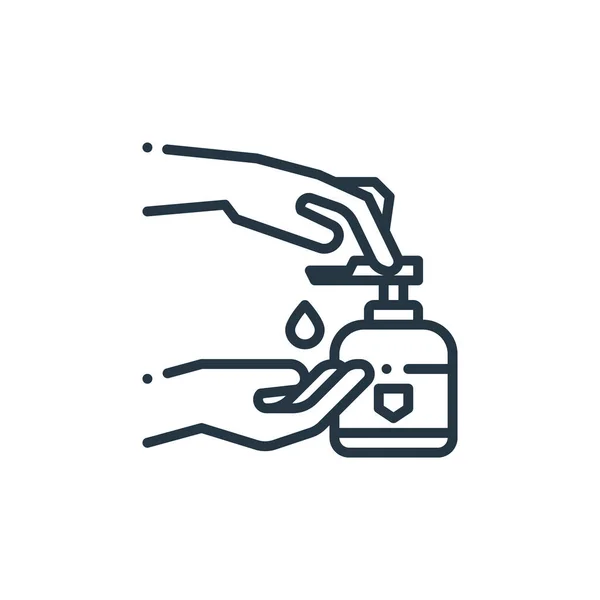 Handvector Icoon Wassen Handmatig Instelbare Beroerte Wassen Lineair Handsymbool Voor — Stockvector