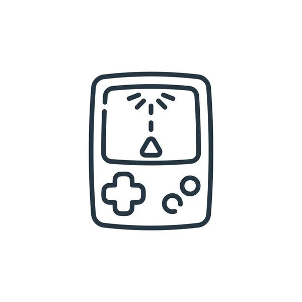 Retro Game Vector Icon Ретро Игра Съедобный Инсульт Ретро Игра — стоковый вектор