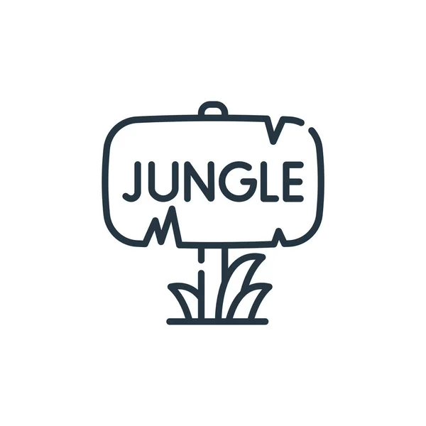 Icône Vectorielle Jungle Attaque Modifiable Dans Jungle Symbole Linéaire Jungle — Image vectorielle