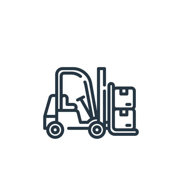 Forklift Vector Icon Forklift Editable Stroke Forklift Linear Symbol Use — Stock Vector