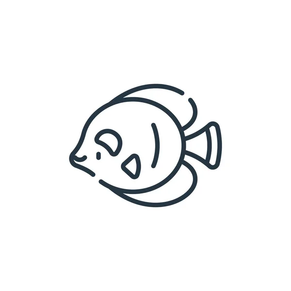 Icono Del Vector Peces Peces Golpe Editable Pez Símbolo Lineal — Archivo Imágenes Vectoriales