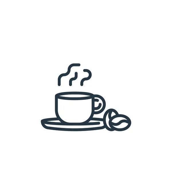 Ikona Wektora Kawy Edytowalny Wylew Kawy Symbol Liniowy Kawy Stosowania — Wektor stockowy