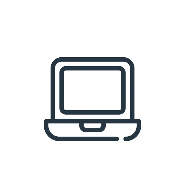 Laptop Vector Icon Laptop Editable Stroke Laptop Linear Symbol Use — Stock Vector