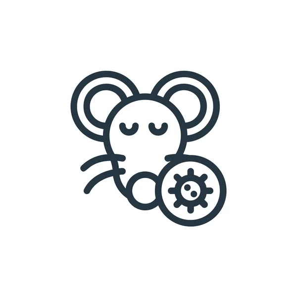 Ikona Wektora Szczura Edytowalny Udar Głowy Szczura Symbol Liniowy Główki — Wektor stockowy
