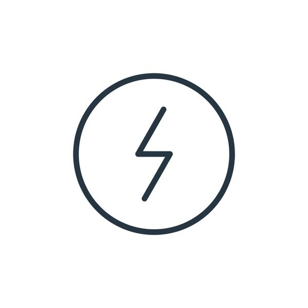 Ícone Vetor Flash Flash Curso Editável Símbolo Linear Flash Para —  Vetores de Stock