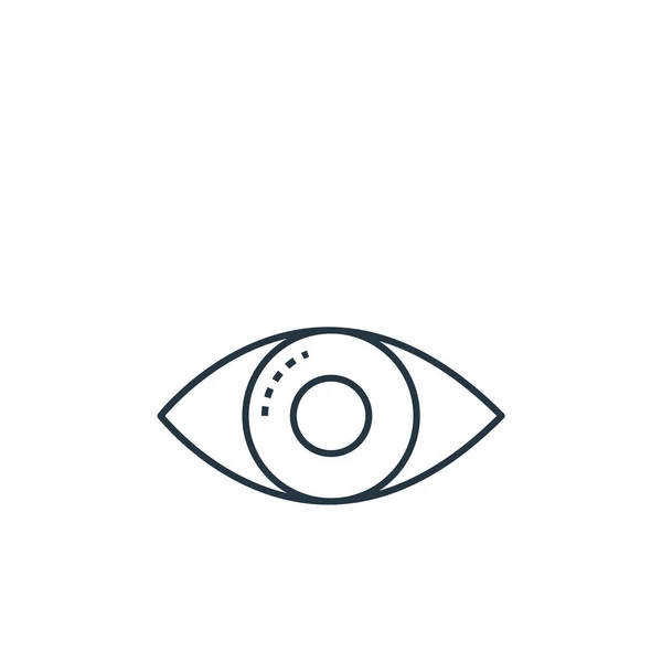 Ícone Vetor Ocular Acidente Vascular Cerebral Editável Símbolo Linear Olho — Vetor de Stock