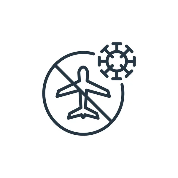 Flight Vector Icon Flight Editable Stroke Flight Linear Symbol Use — Stock Vector