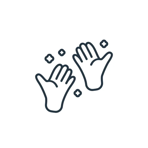 Иконка Вектора Двух Рук Редактируемый Удар Двумя Руками Руки Линейный — стоковый вектор
