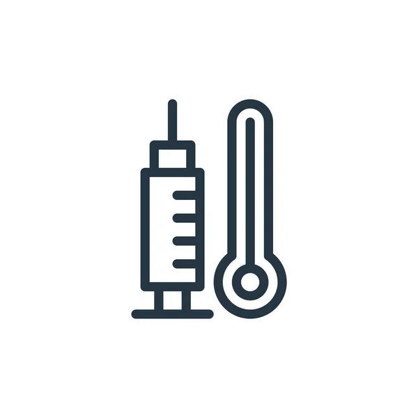 Icône Vecteur Seringue Course Modifiable Seringue Symbole Linéaire Seringue Pour — Image vectorielle