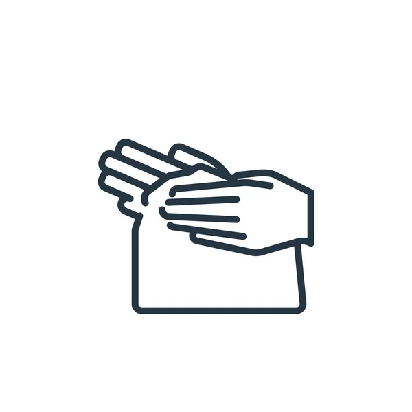 Hand Vector Icon Hand Editable Stroke Hand Linear Symbol Use — Stock Vector