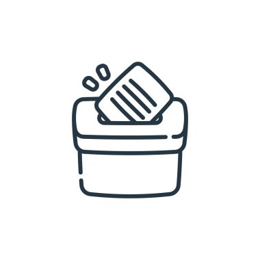 Oylama vektörü simgesi. Oylar düzenlenebilir vuruş. Web ve mobil uygulamalarda, logoda, yazılı medyada kullanmak için doğrusal sembol. İnce çizgili çizim. Vektör izole çizimi.