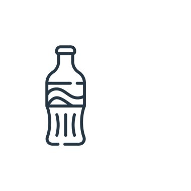 Soda vektör simgesi. Kurgulanabilir soda vuruşu. Web ve mobil uygulamalarda kullanmak için soda lineer sembolü, logo, yazdırma medyası. İnce çizgili çizim. Vektör izole çizimi.