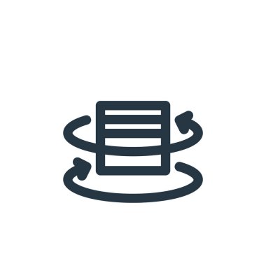 Dönüş vektör simgesi. eski haline getirilebilir vuruş. Web ve mobil uygulamalarda kullanmak için doğrusal simgeyi geri getir, logo, yazdırma ortamı. İnce çizgili çizim. Vektör izole çizimi.