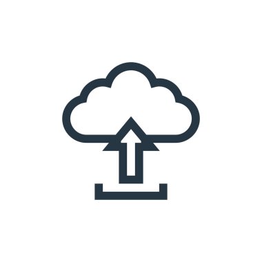 Vektör simgesi yükleniyor. Düzenlenebilir vuruş yükleniyor. Web ve mobil uygulamalara, logoya, yazdırma medyasına kullanım için doğrusal sembol yükleniyor. İnce çizgili çizim. Vektör izole çizimi.