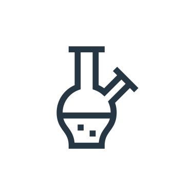 Bong vektör simgesi. İnme inmesi. İnternet ve mobil uygulamalarda kullanmak için bong lineer sembolü, logo, yazdırma medyası. İnce çizgili çizim. Vektör izole çizimi.