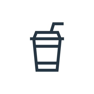 içki vektör simgesi. Kurgulanabilir inme. Web ve mobil uygulamalarda kullanmak için lineer sembol, logo, yazdırma medyası. İnce çizgili çizim. Vektör izole çizimi.