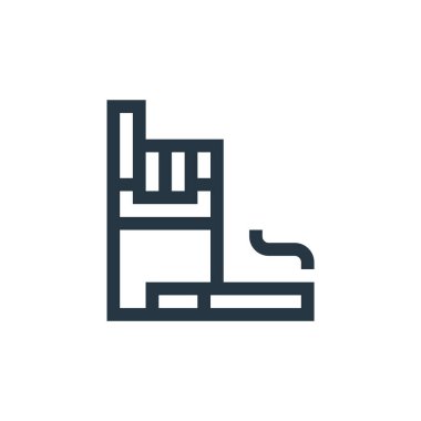 Sigara vektör ikonu. Sigara değiştirilebilir felç. sigara lineer sembolü web ve mobil uygulamalar, logo, yazdırma medyası için. İnce çizgili çizim. Vektör izole çizimi.