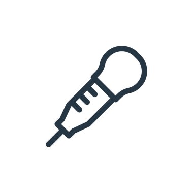 pipette vektör simgesi. pipette düzenlenebilir felç. pipette lineer sembolü web ve mobil uygulamalarda, logoda, yazdırma ortamında kullanılır. İnce çizgili çizim. Vektör izole çizimi.
