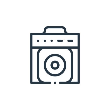 Yükseltici vektör simgesi. Güçlendirici, değiştirilebilir felç. Web ve mobil uygulamalarda, logoda, yazdırma ortamında kullanmak için doğrusal sembol. İnce çizgili çizim. Vektör izole çizimi.