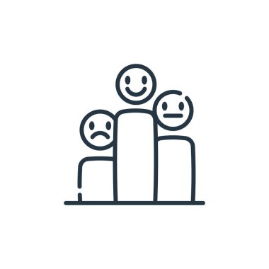 reyting vektör simgesi. Düzenlenebilir felç. Web ve mobil uygulamalarda, logoda, yazıcı ortamında kullanım için doğrusal sembol sınıflandırması. İnce çizgili çizim. Vektör izole çizimi.