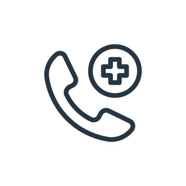 Telefon vektör simgesi. Telefon düzenlenebilir felç. İnternet ve mobil uygulamalarda kullanmak için telefon lineer sembolü, logo, yazdırma medyası. İnce çizgili çizim. Vektör izole çizimi.