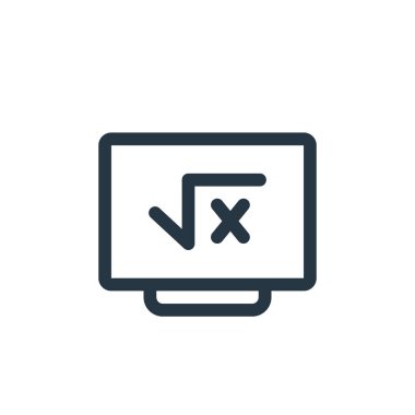 Tahta vektör simgesi. Kurgulanabilir karatahta felç. Web ve mobil uygulamalarda kullanmak için karatahta lineer sembol, logo, yazdırma medyası. İnce çizgili çizim. Vektör izole çizimi.