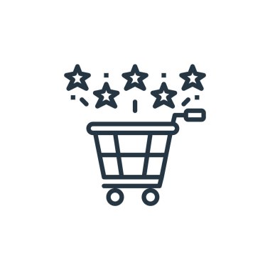 reyting vektör simgesi. Düzenlenebilir felç. Web ve mobil uygulamalarda, logoda, yazıcı ortamında kullanım için doğrusal sembol sınıflandırması. İnce çizgili çizim. Vektör izole çizimi.