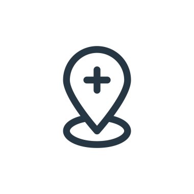 iğne vektör simgesi. İğne darbesi. Web ve mobil uygulamalarda, logoda, yazıcı ortamında kullanmak için doğrusal simge. İnce çizgili çizim. Vektör izole çizimi.