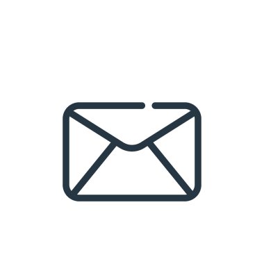 e- posta vektör simgesi. e-posta ile düzenlenebilir. Web ve mobil uygulamalarda kullanmak için e-posta doğrusal sembolü, logo, yazdırma ortamı. İnce çizgili çizim. Vektör izole çizimi.
