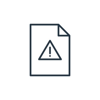 hata vektör simgesi. Hatalı inme. Web ve mobil uygulamalarda kullanmak için hata doğrusal sembolü, logo, yazdırma ortamı. İnce çizgili çizim. Vektör izole çizimi.