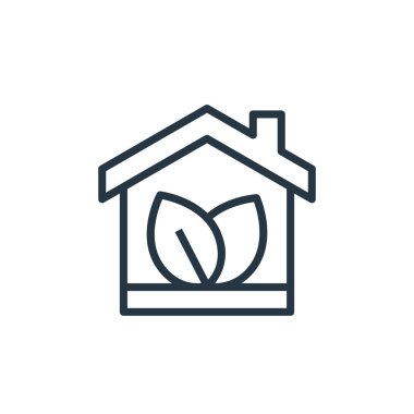 ev vektör simgesi. ev yapımı felç. ev lineer sembolü web ve mobil uygulamalarda, logoda, yazdırma ortamında kullanılıyor. İnce çizgili çizim. Vektör izole çizimi.