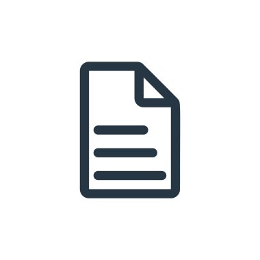 dosya vektör simgesi. dosyalanabilir felç. web ve mobil uygulamalarda kullanmak için dosya doğrusal sembolü, logo, yazdırma ortamı. İnce çizgili çizim. Vektör izole çizimi.